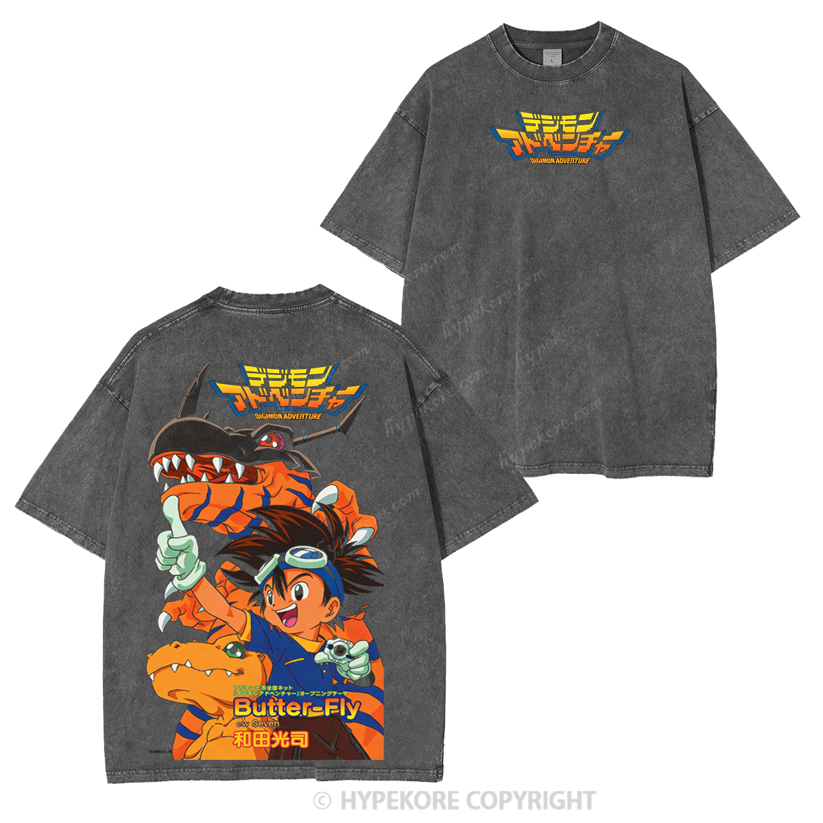 digimon Unisex Washed T-shirt