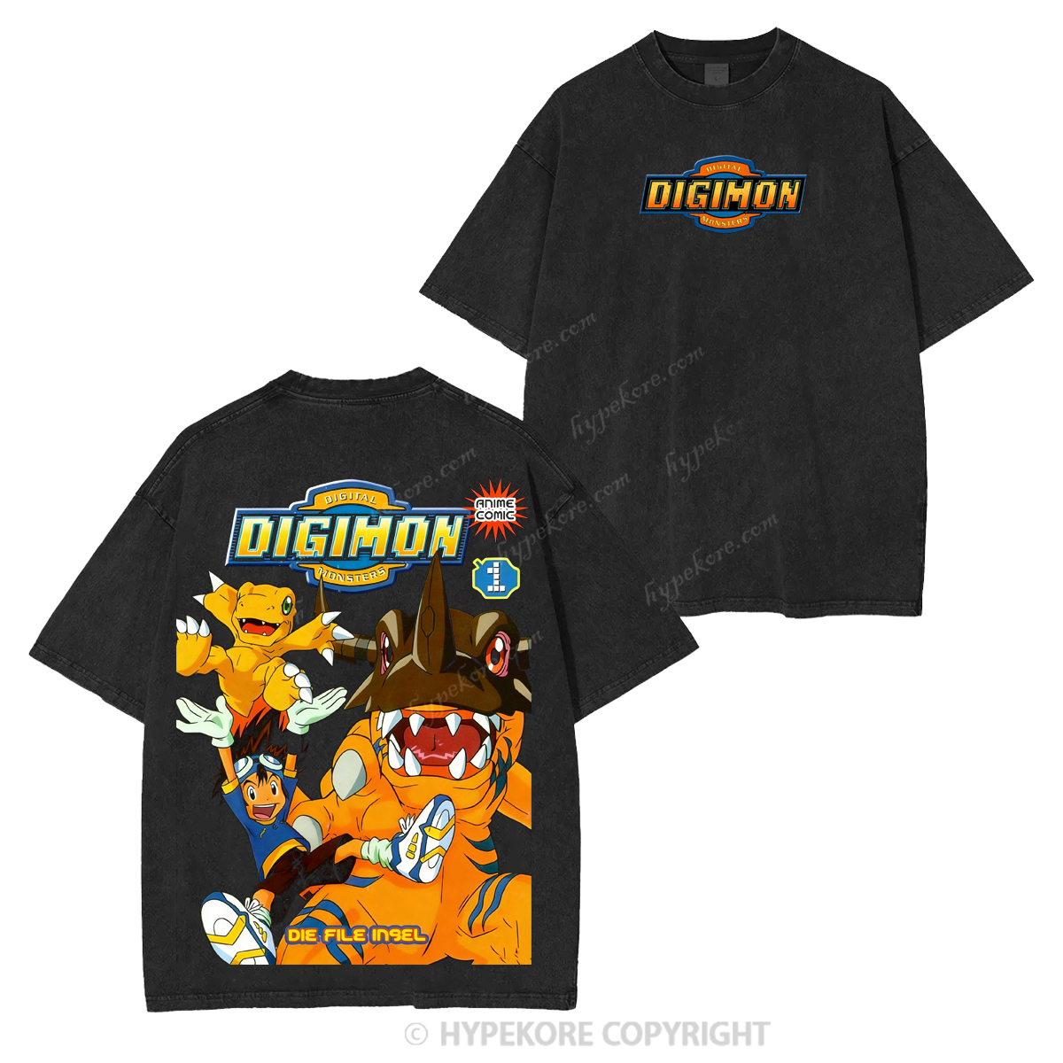 digimon Unisex Washed T-shirt