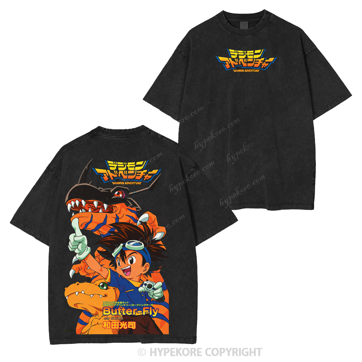 digimon Unisex Washed T-shirt