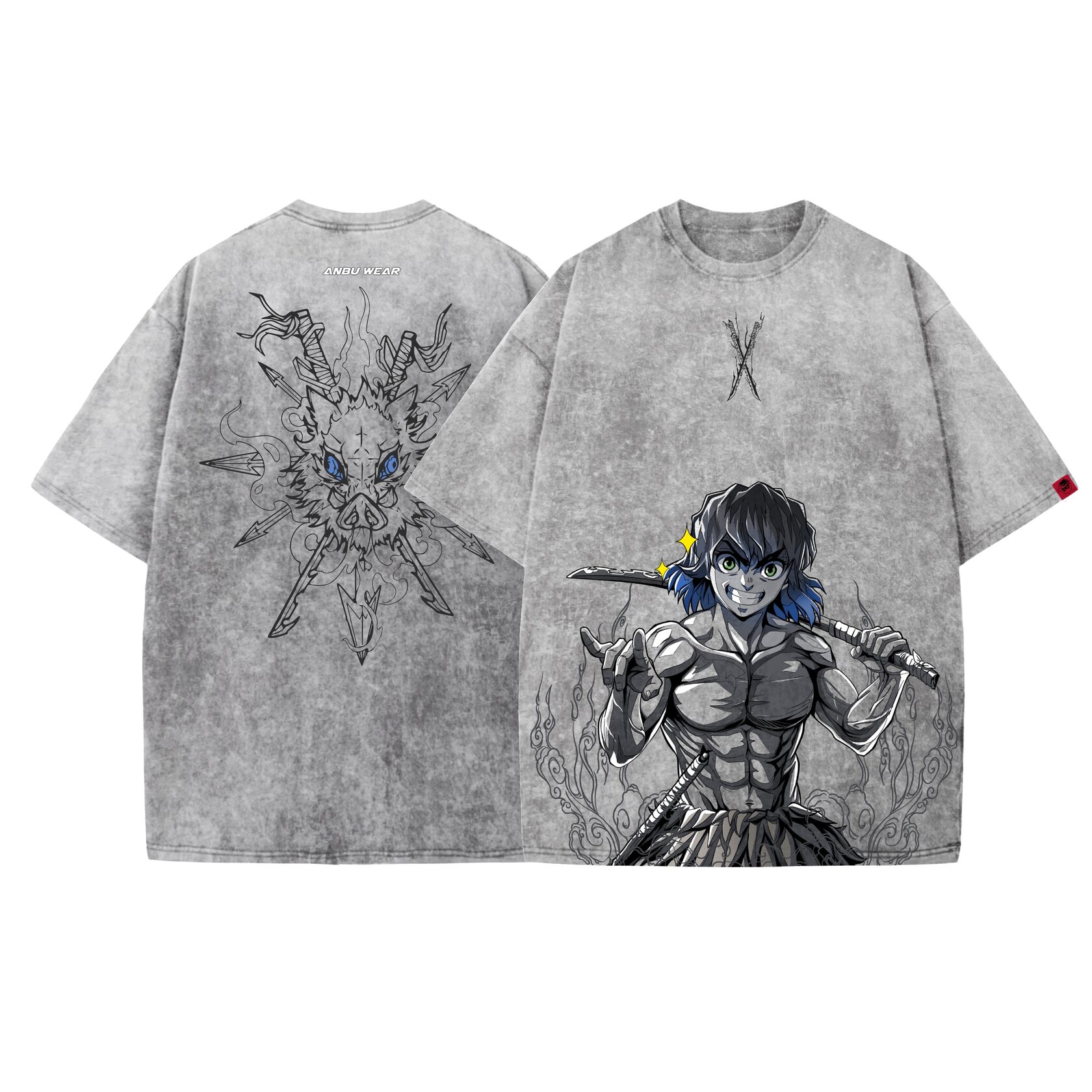 Demon Slayer Washed T-shirt / INOSUKE