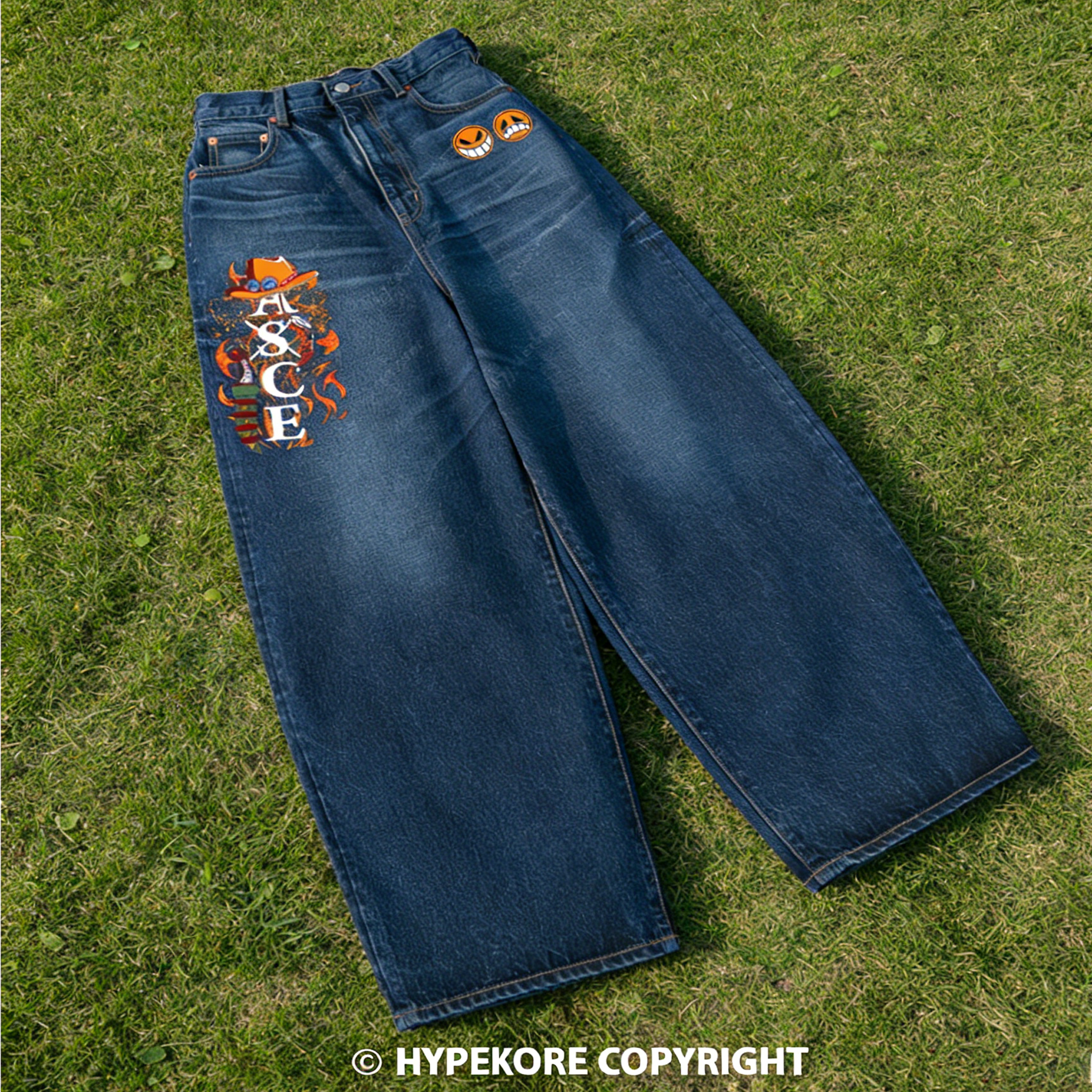 One Piece washed jeans