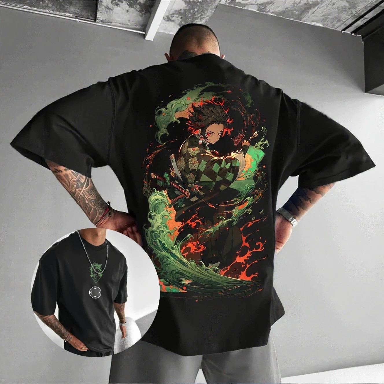 Demon Slayer Kimetsu No Yaiba Anime Graphic T-shirt Unisex Men's Causal T-shirt