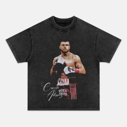Unisex-Adult Ultra Cotton Washed T-Shirt Graphic  Canelo TEE 