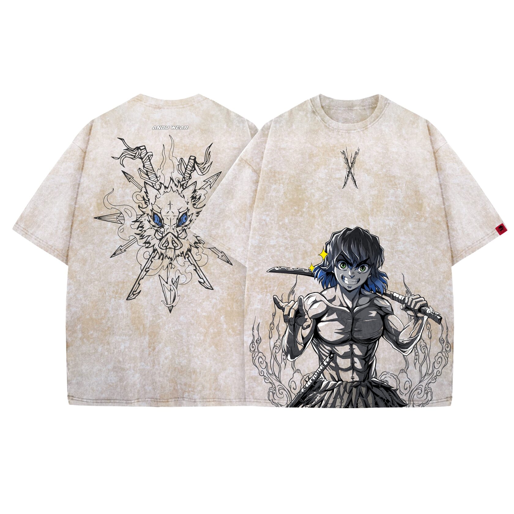 Demon Slayer Washed T-shirt / INOSUKE