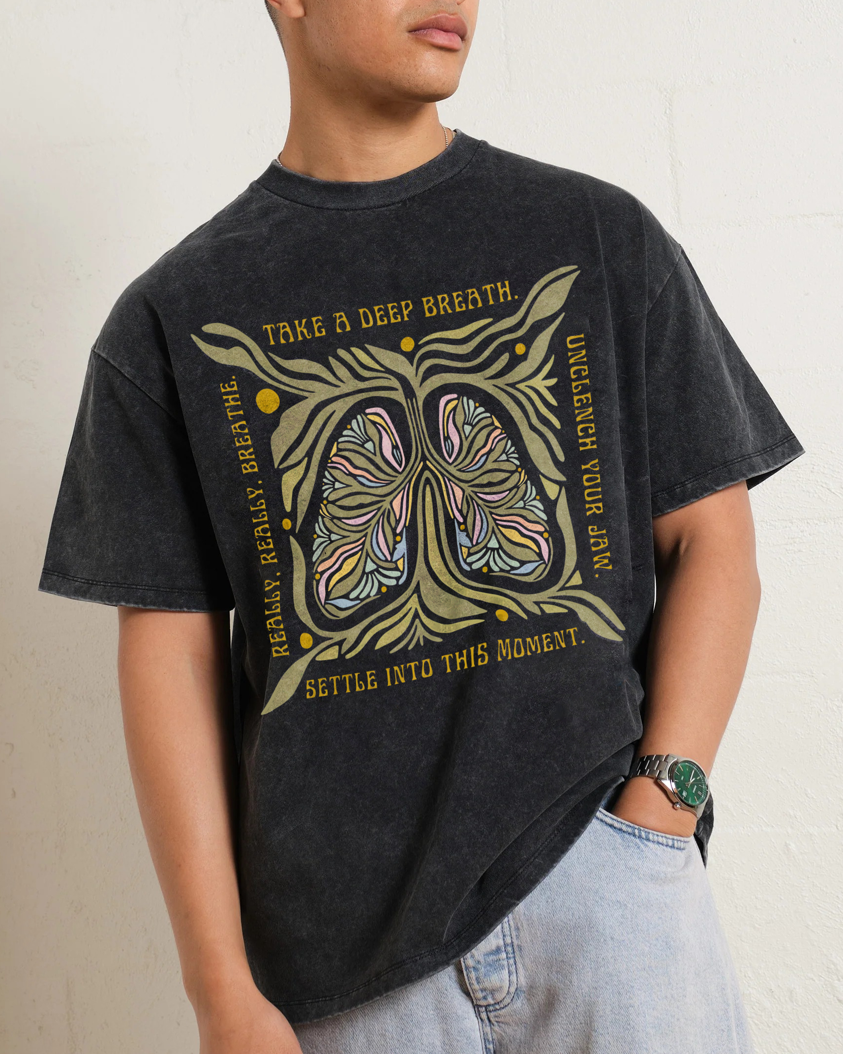Washed T-Shirt | Unisex Fit Graphic Tee | TIDESENCE