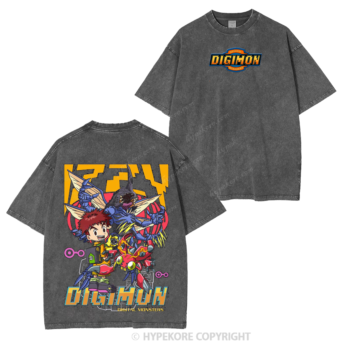 digimon Unisex Washed T-shirt