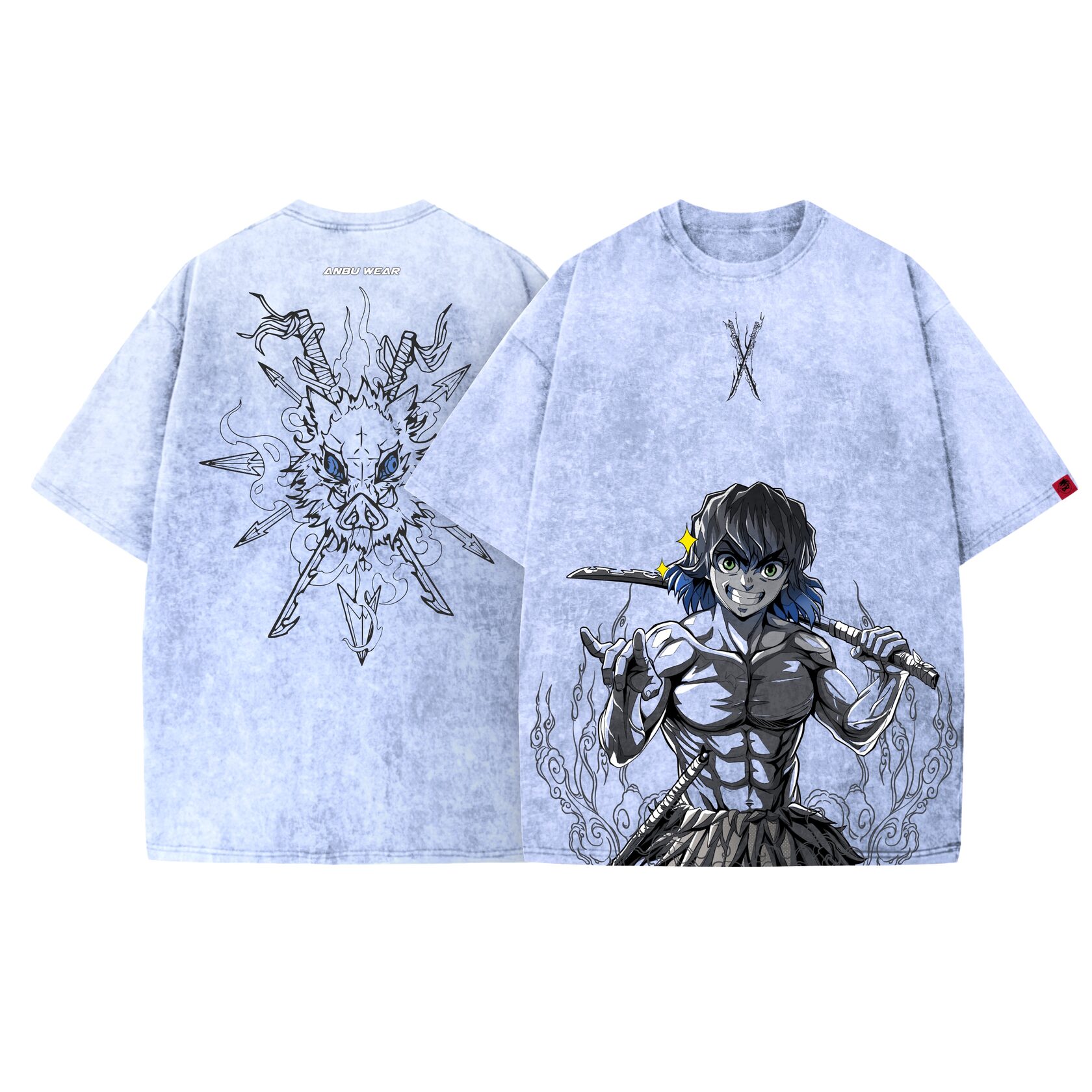 Demon Slayer Washed T-shirt / INOSUKE