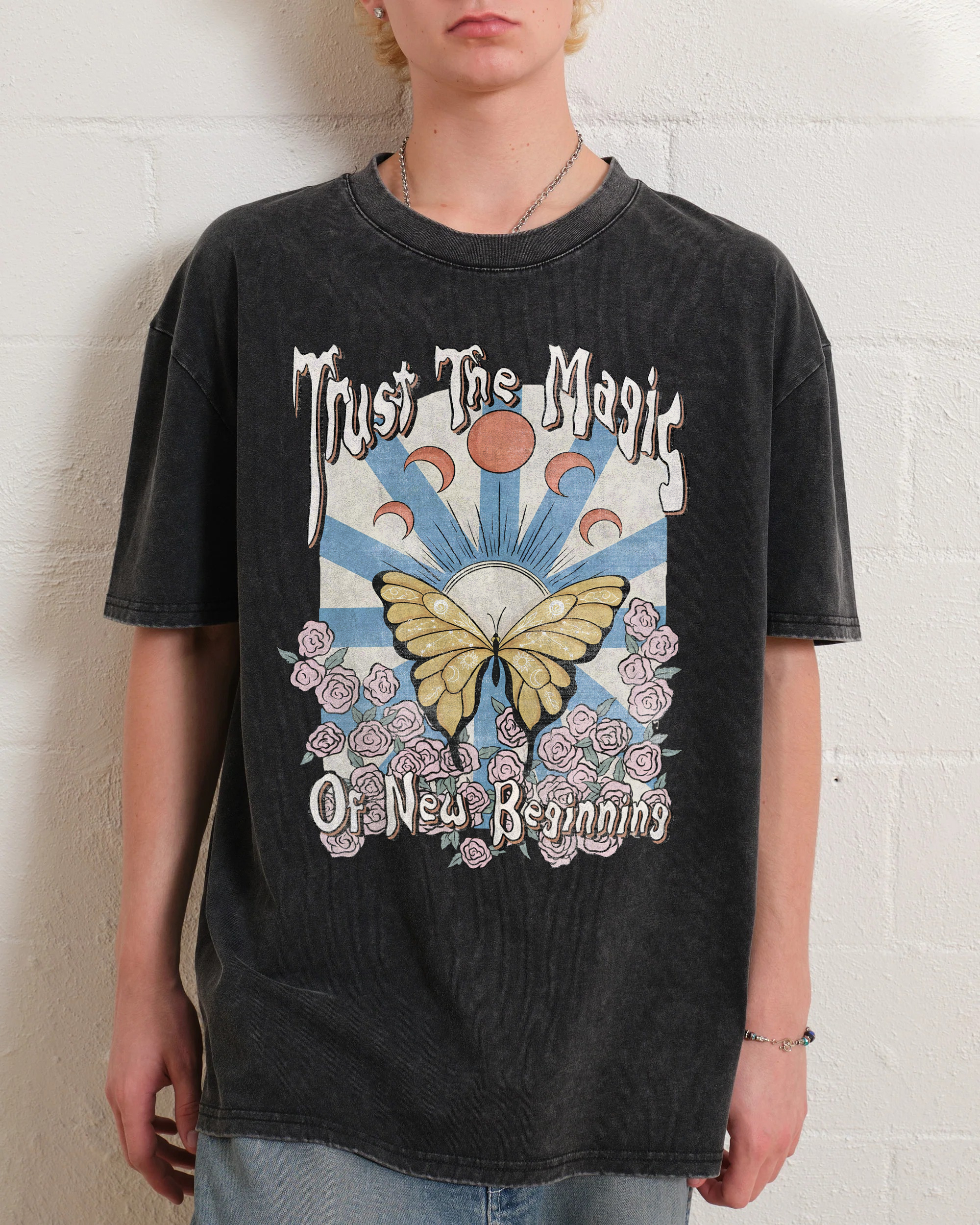 Washed T-Shirt | Unisex Fit Graphic Tee | TIDESENCE