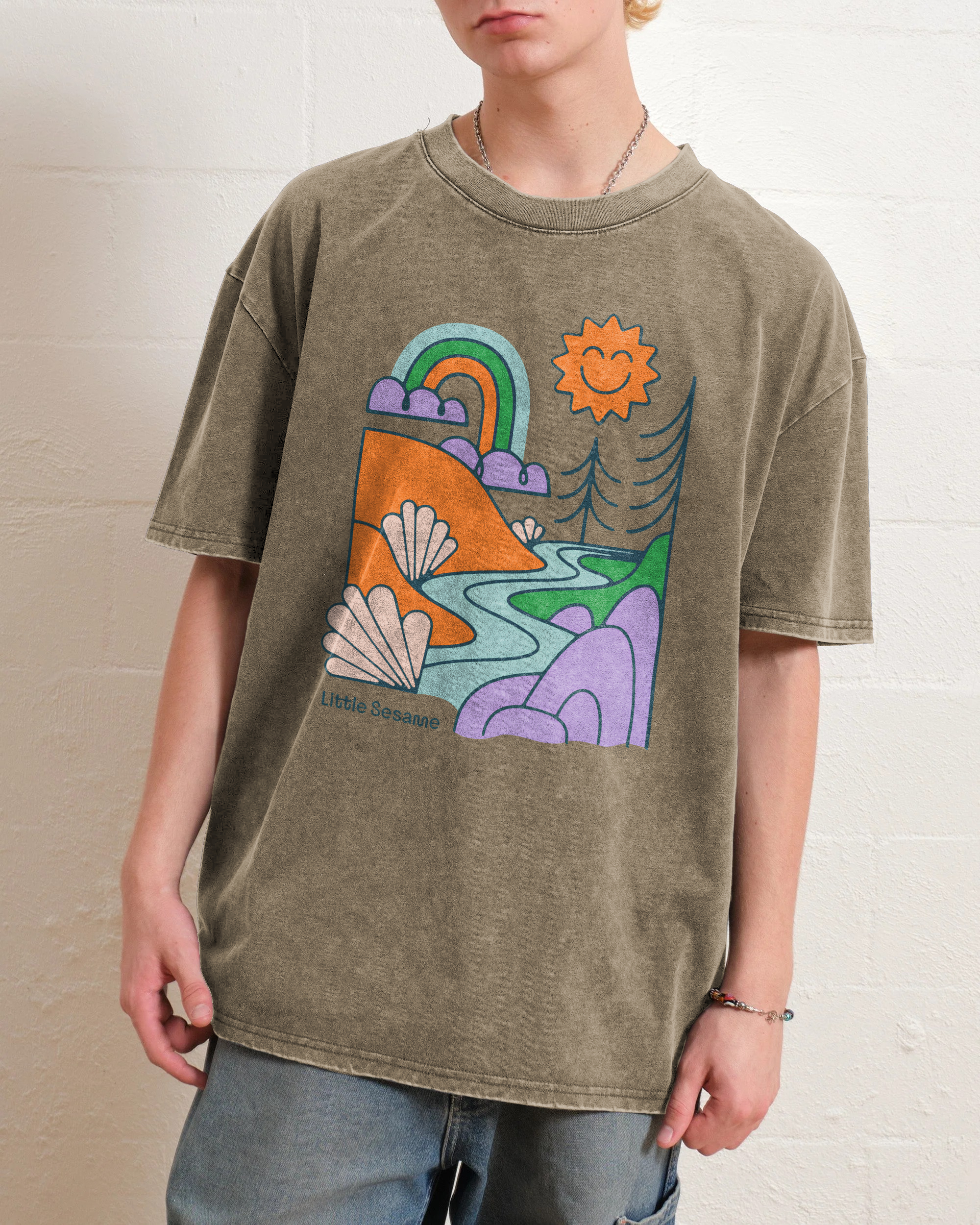 Washed T-Shirt | Landscape Unisex Fit 