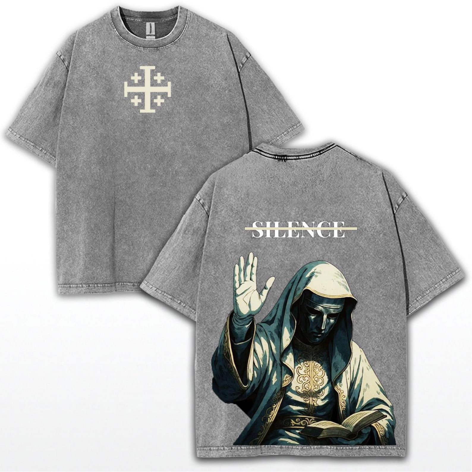 Baldwin IV "Leper King" T-Shirt Vintage Medieval Crusader Cross Tee