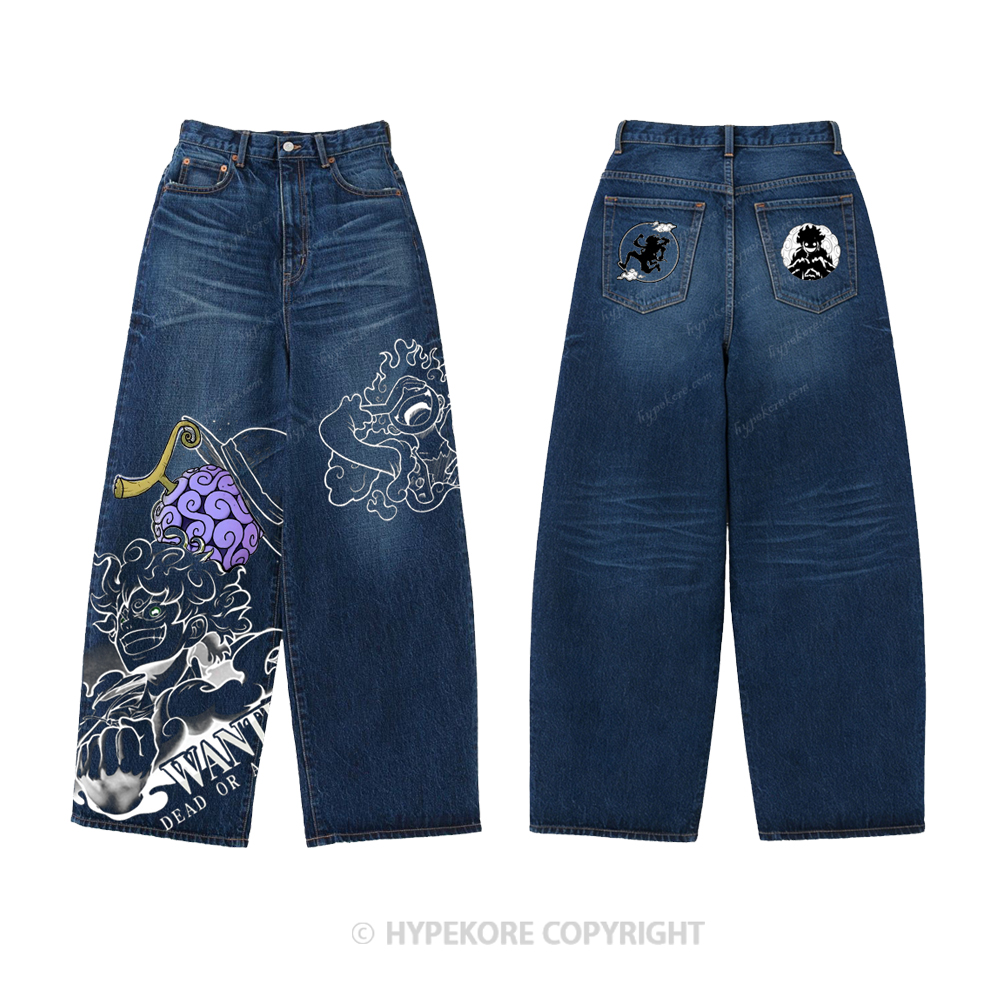 One Piece washed jeans