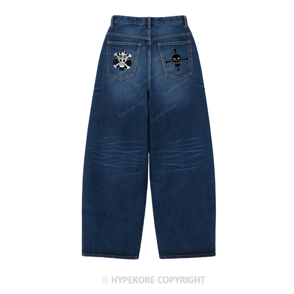 One Piece washed jeans