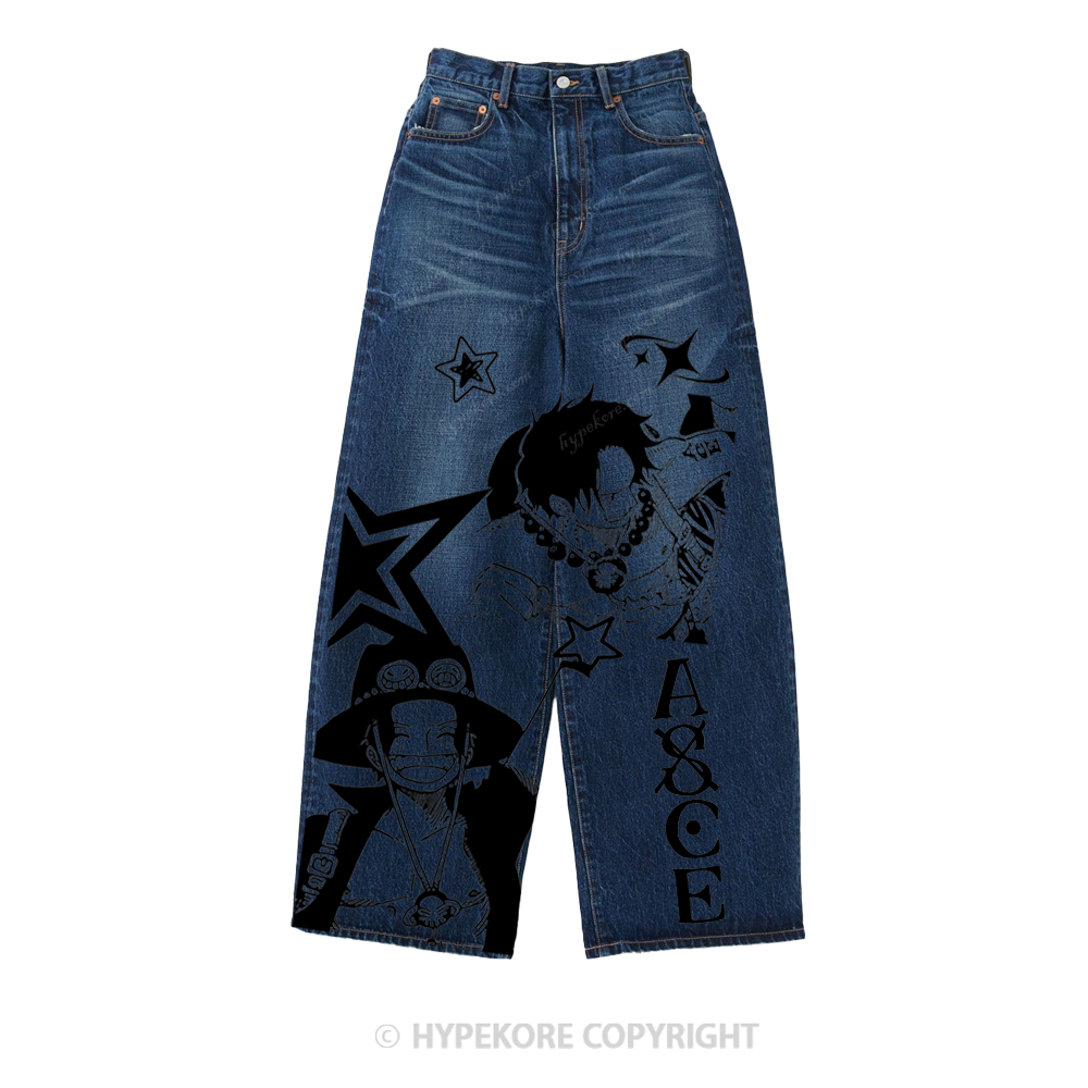 One Piece washed jeans