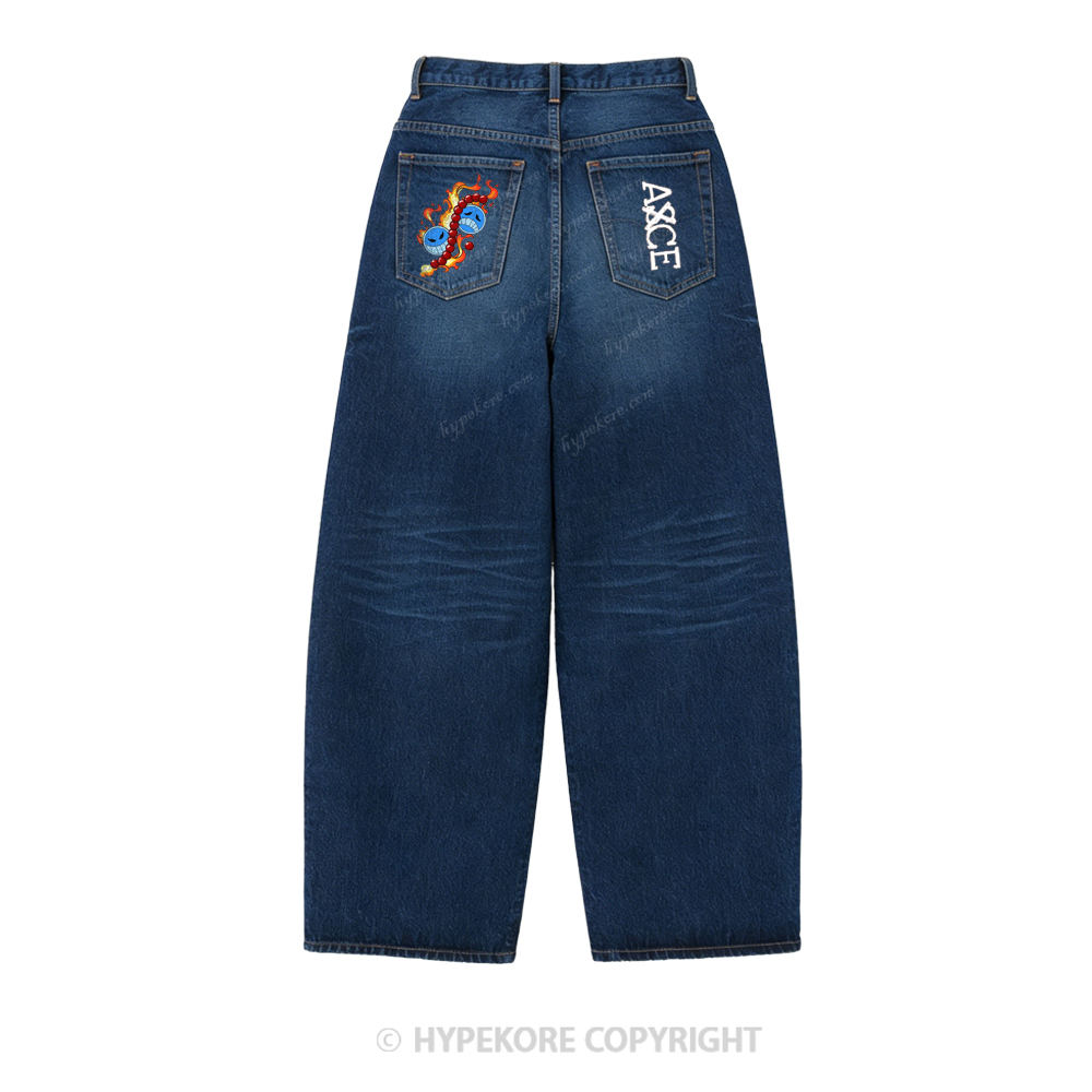 One Piece washed jeans