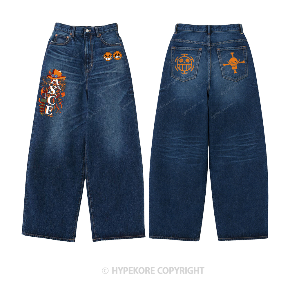 One Piece washed jeans