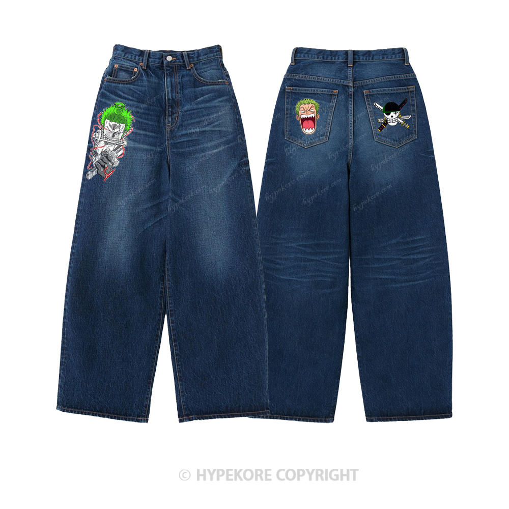 One Piece washed jeans