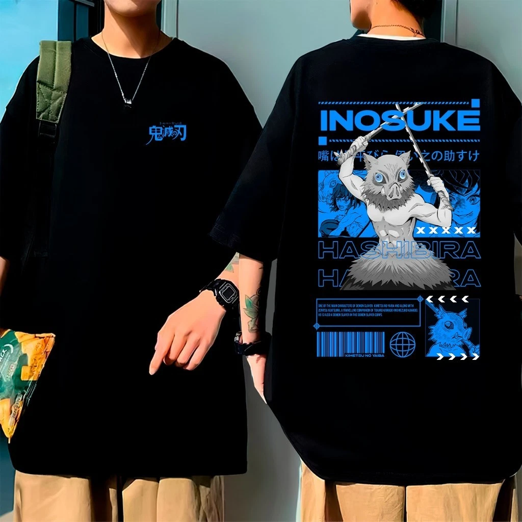 Anime Demon Slayer Graphic T-Shirt Women's Men's Trendy Casual Cotton T-shirt