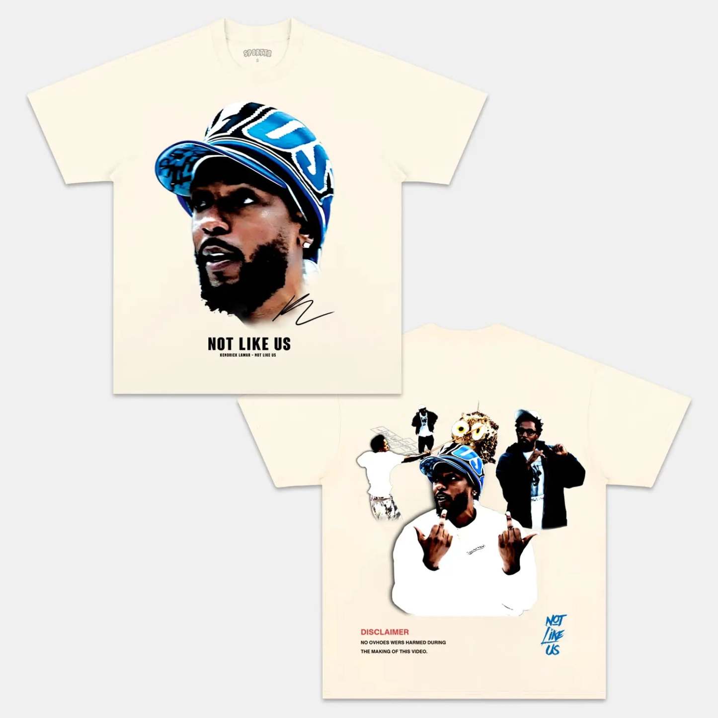 Unisex-Adult Ultra Cotton Washed T-Shirt Graphic KENDRICK LAMAR NOT LIKE US TEE 