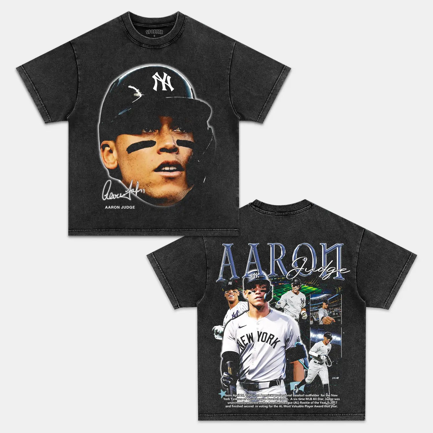 Unisex-Adult Ultra Cotton Washed T-Shirt Graphic  NEW AARON JUDGE V3 TEE 
