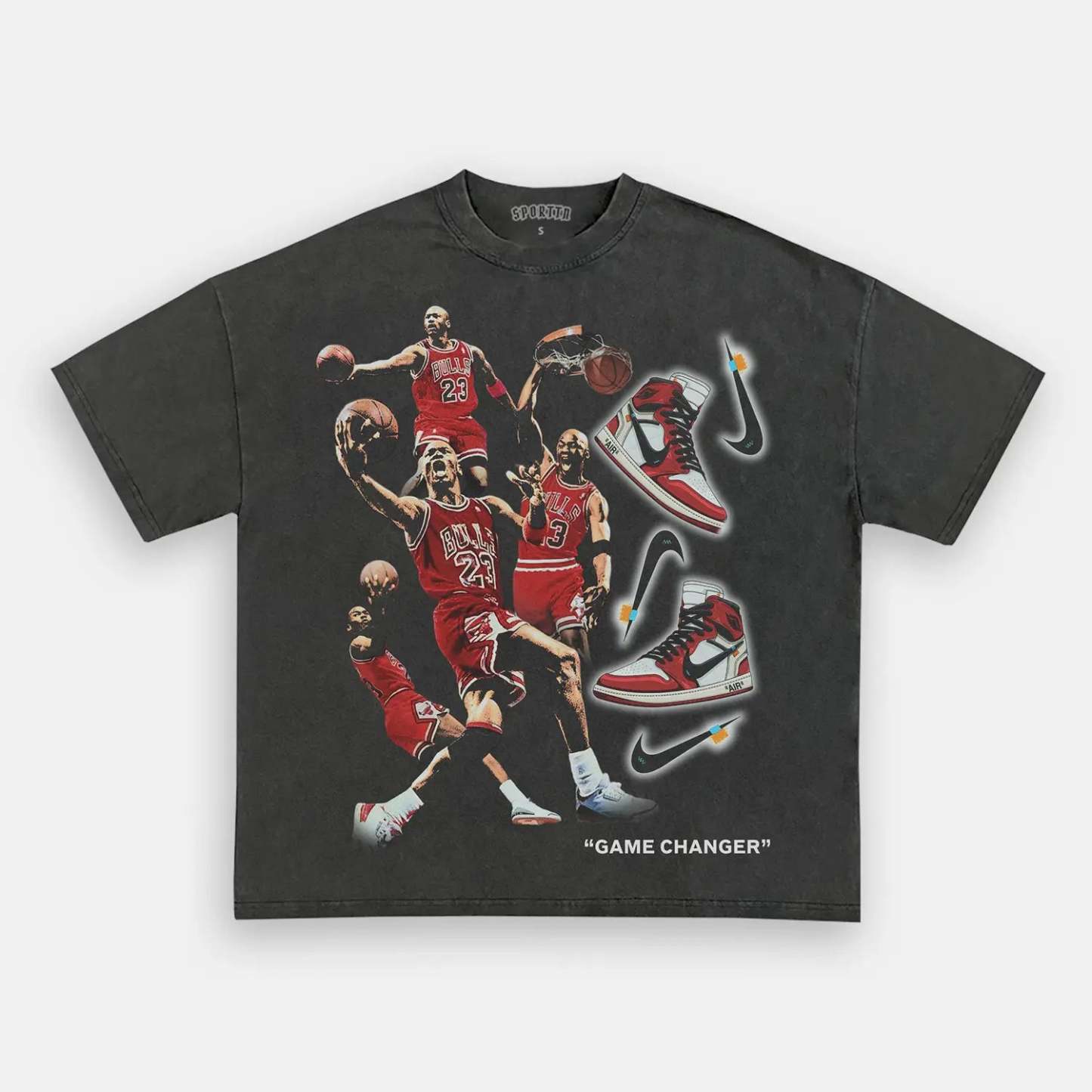 Unisex-Adult Ultra Cotton Washed T-Shirt Graphic AIR ABLOH TEE