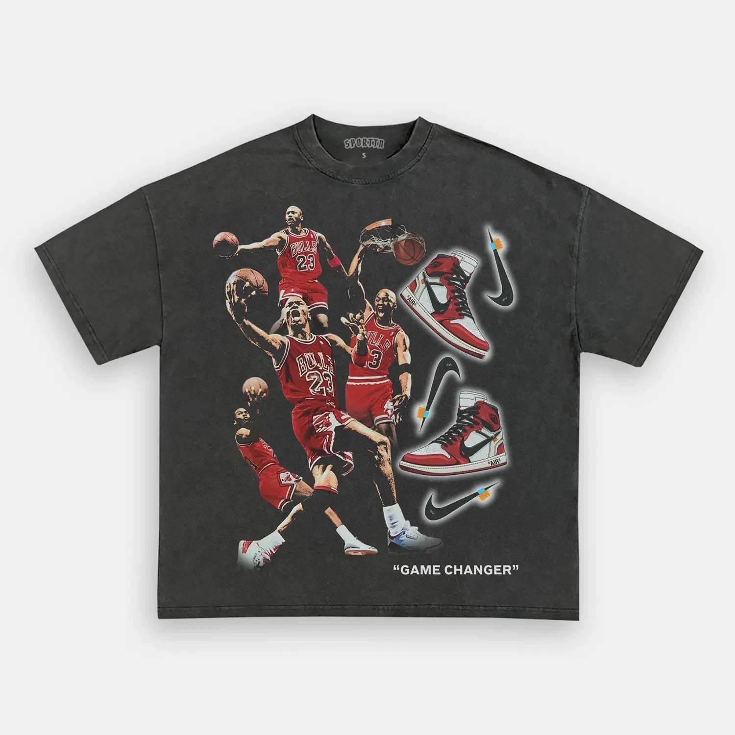 Unisex-Adult Ultra Cotton Washed T-Shirt Graphic AIR ABLOH TEE