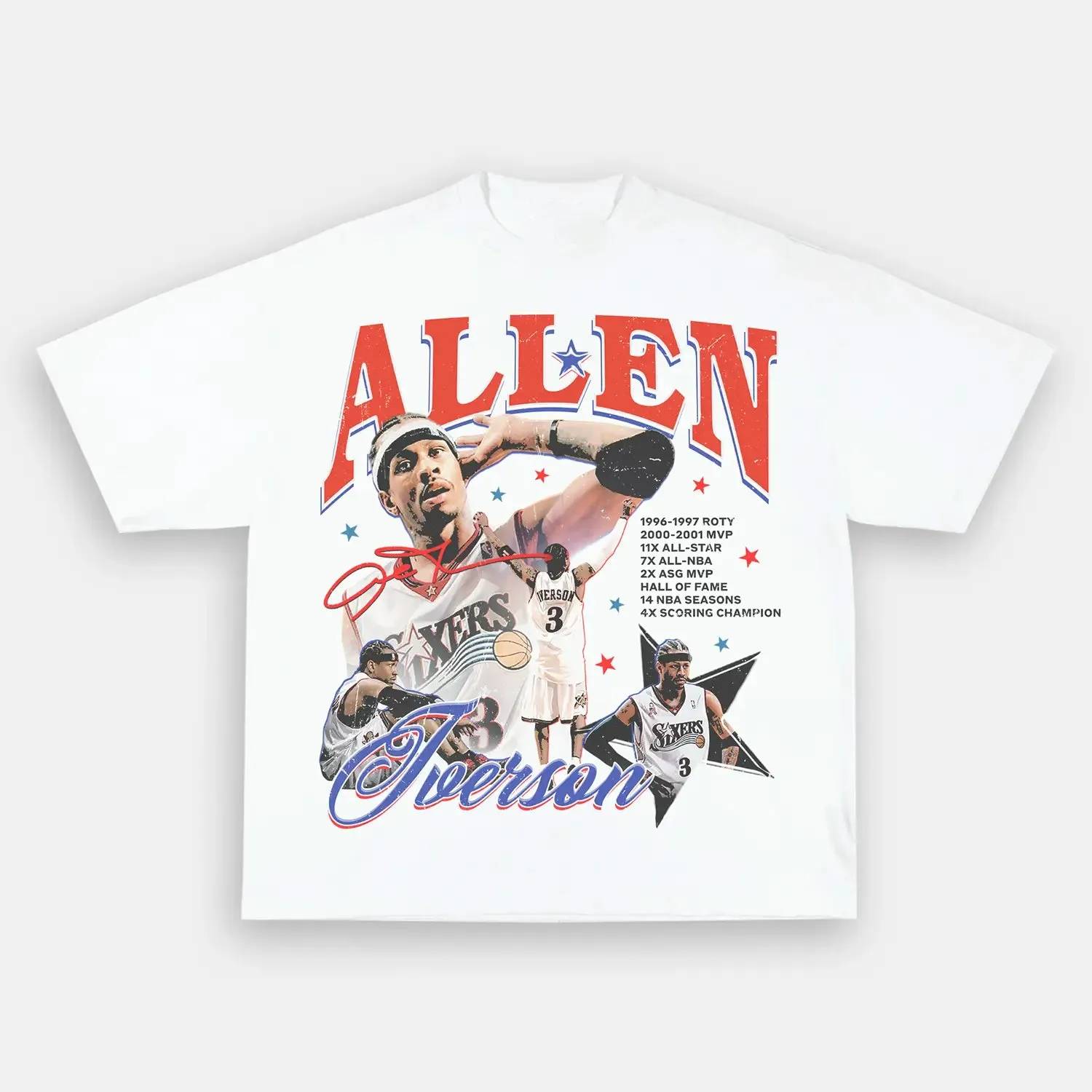 Unisex-Adult Ultra Cotton Washed T-Shirt Graphic  ALLEN IVERSON 2 TEE 