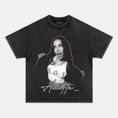 Unisex-Adult Ultra Cotton Washed T-Shirt Graphic ANITTA 2024 TEE