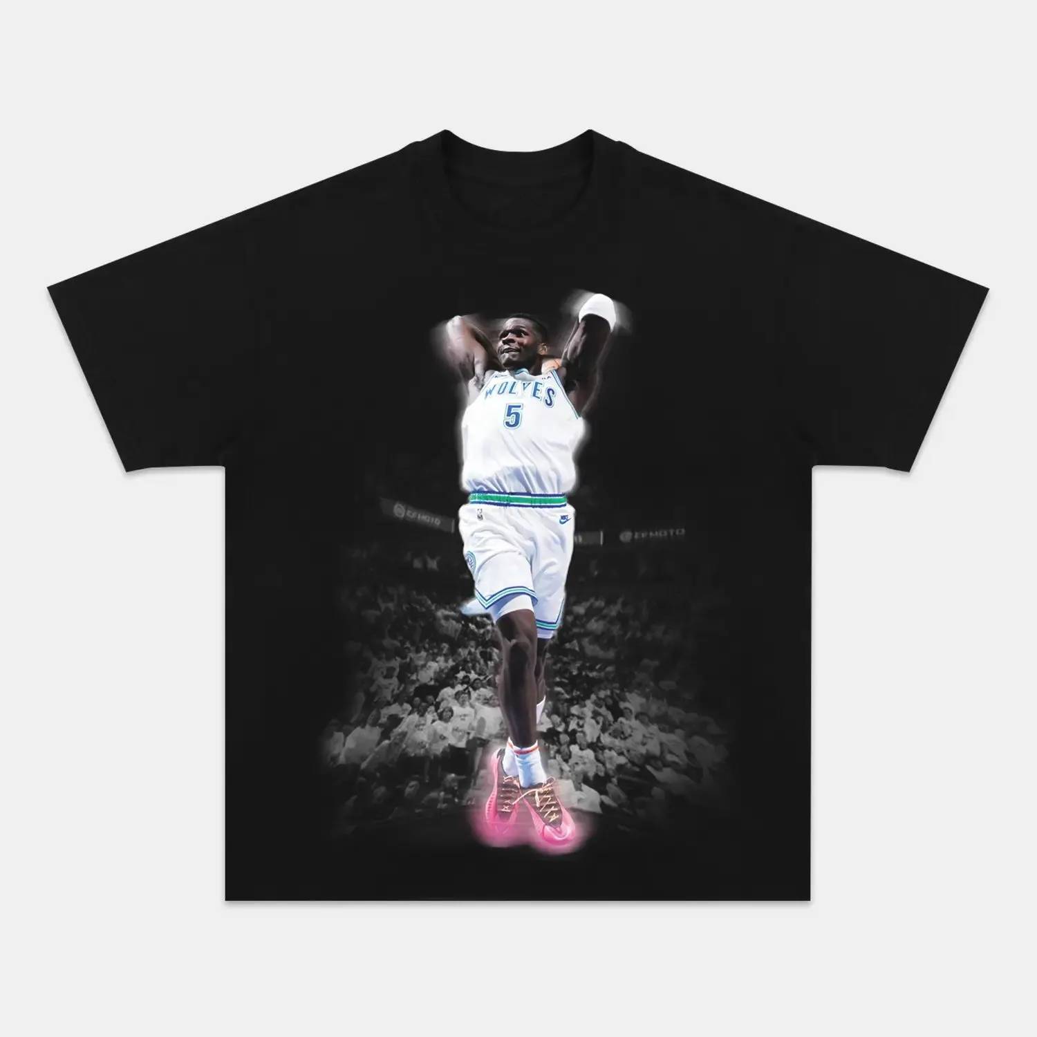 Unisex-Adult Ultra Cotton Washed T-Shirt Graphic ANTHONY EDWARDS VINTAGE TEE 