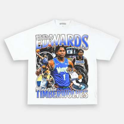 Unisex-Adult Ultra Cotton Washed T-Shirt Graphic ANTHONY EDWARDS TEE 