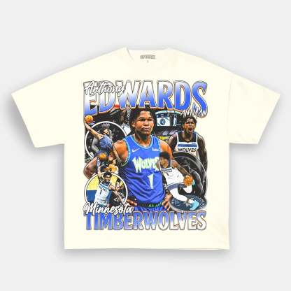 Unisex-Adult Ultra Cotton Washed T-Shirt Graphic ANTHONY EDWARDS TEE 