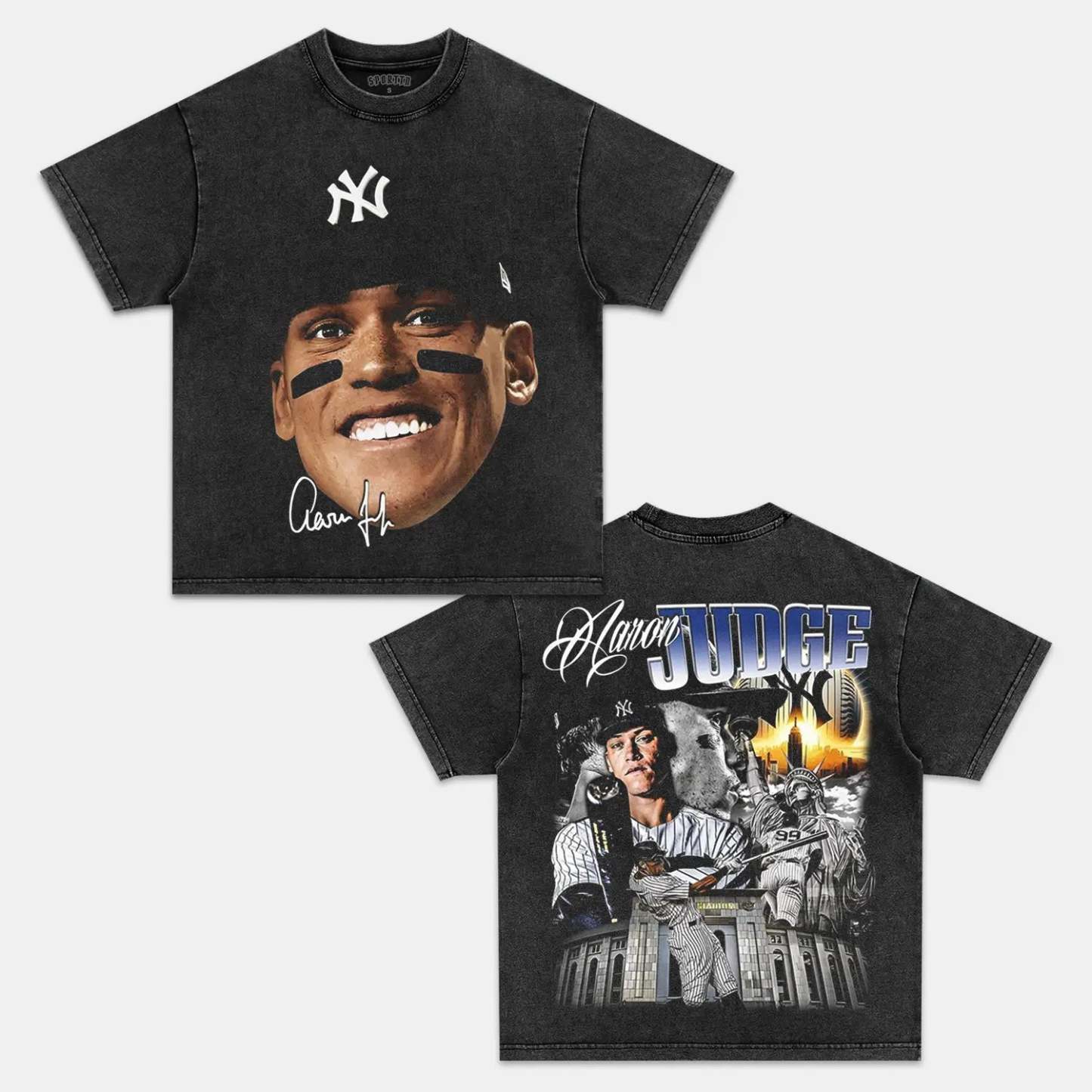 Unisex-Adult Ultra Cotton Washed T-Shirt Graphic AARON JUDGE TEE