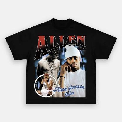 Unisex-Adult Ultra Cotton Washed T-Shirt Graphic Allen Iverson Tee 
