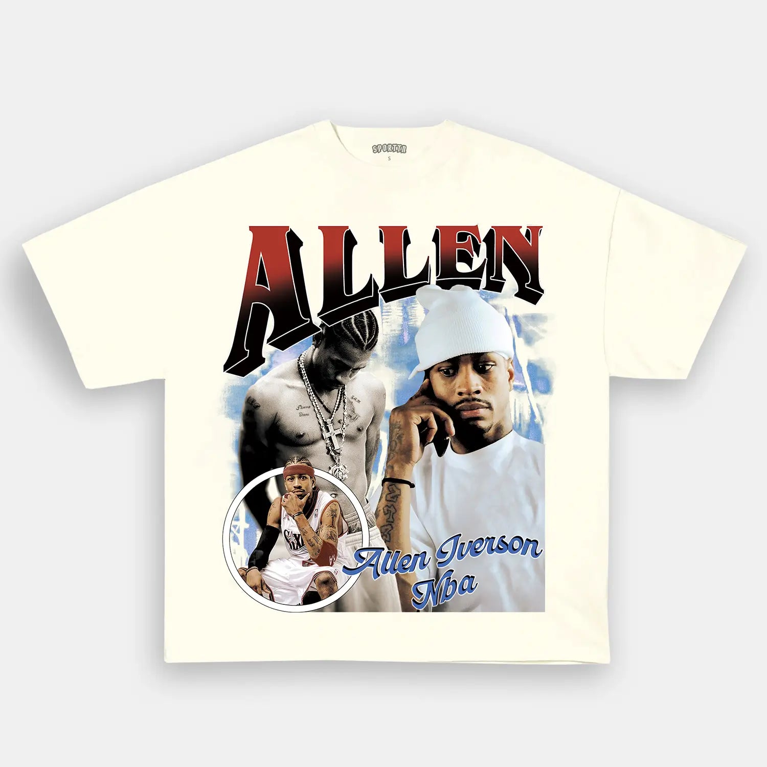 Unisex-Adult Ultra Cotton Washed T-Shirt Graphic Allen Iverson Tee 