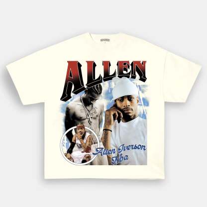 Unisex-Adult Ultra Cotton Washed T-Shirt Graphic Allen Iverson Tee 