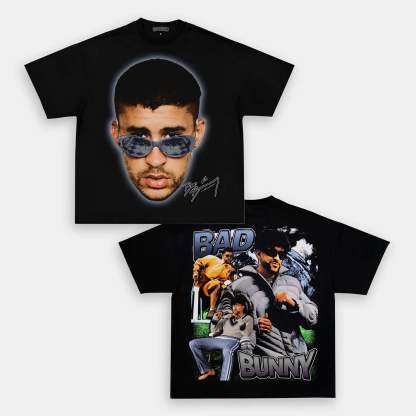 Unisex-Adult Ultra Cotton Washed T-Shirt Graphic  BAD BUNNY TEE 