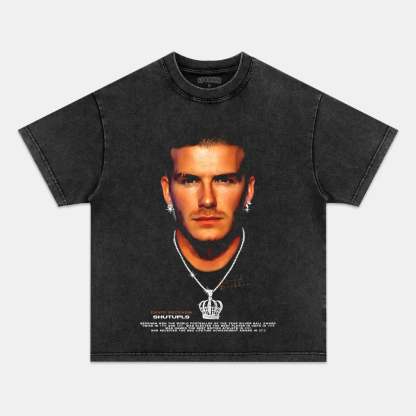 Unisex-Adult Ultra Cotton Washed T-Shirt Graphic BECKHAM V2 TEE 