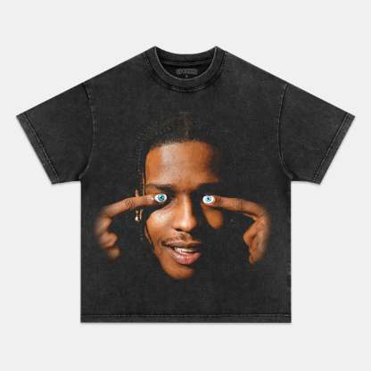 Unisex-Adult Ultra Cotton Washed T-Shirt Graphic  BIG FACE ASAP TEE 