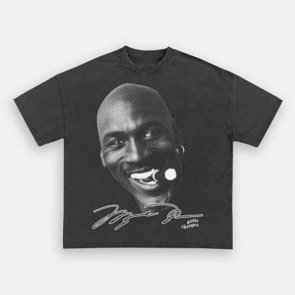 Unisex-Adult Ultra Cotton Washed T-Shirt Graphic  BIG_FACE_JORDAN_TEE 