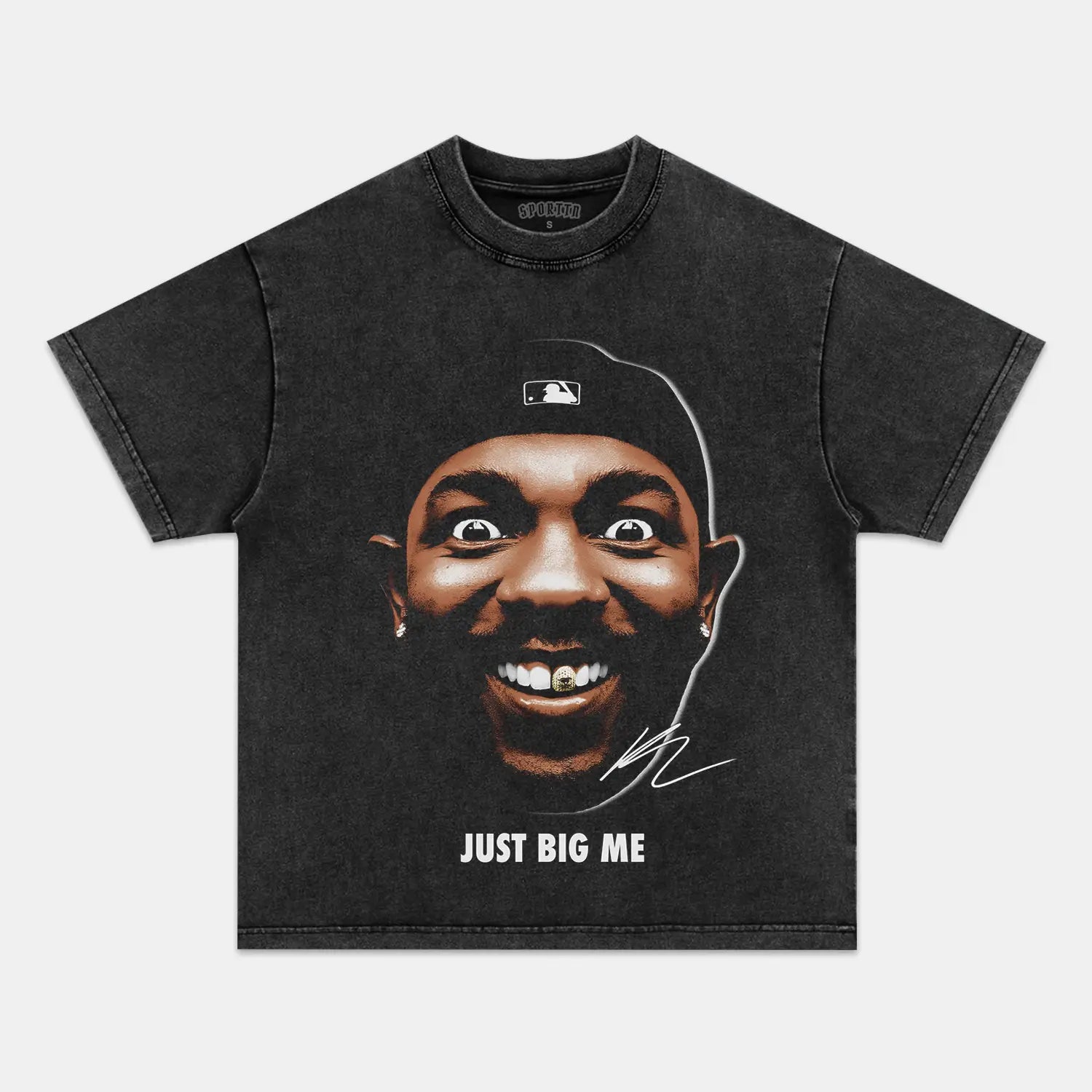 Unisex-Adult Ultra Cotton Washed T-Shirt Graphic  BIG FACE KENDRICK TEE 
