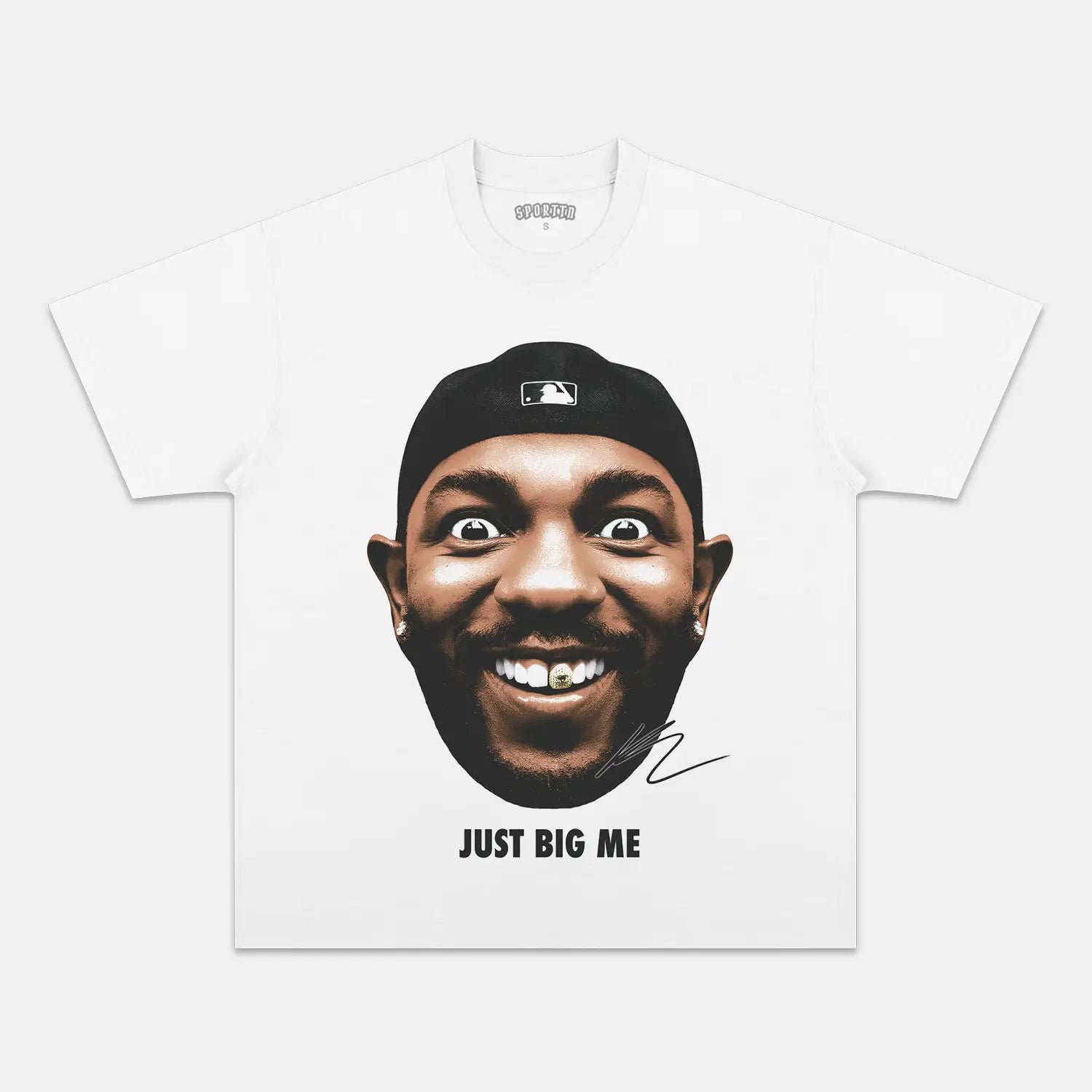 Unisex-Adult Ultra Cotton Washed T-Shirt Graphic  BIG FACE KENDRICK TEE 