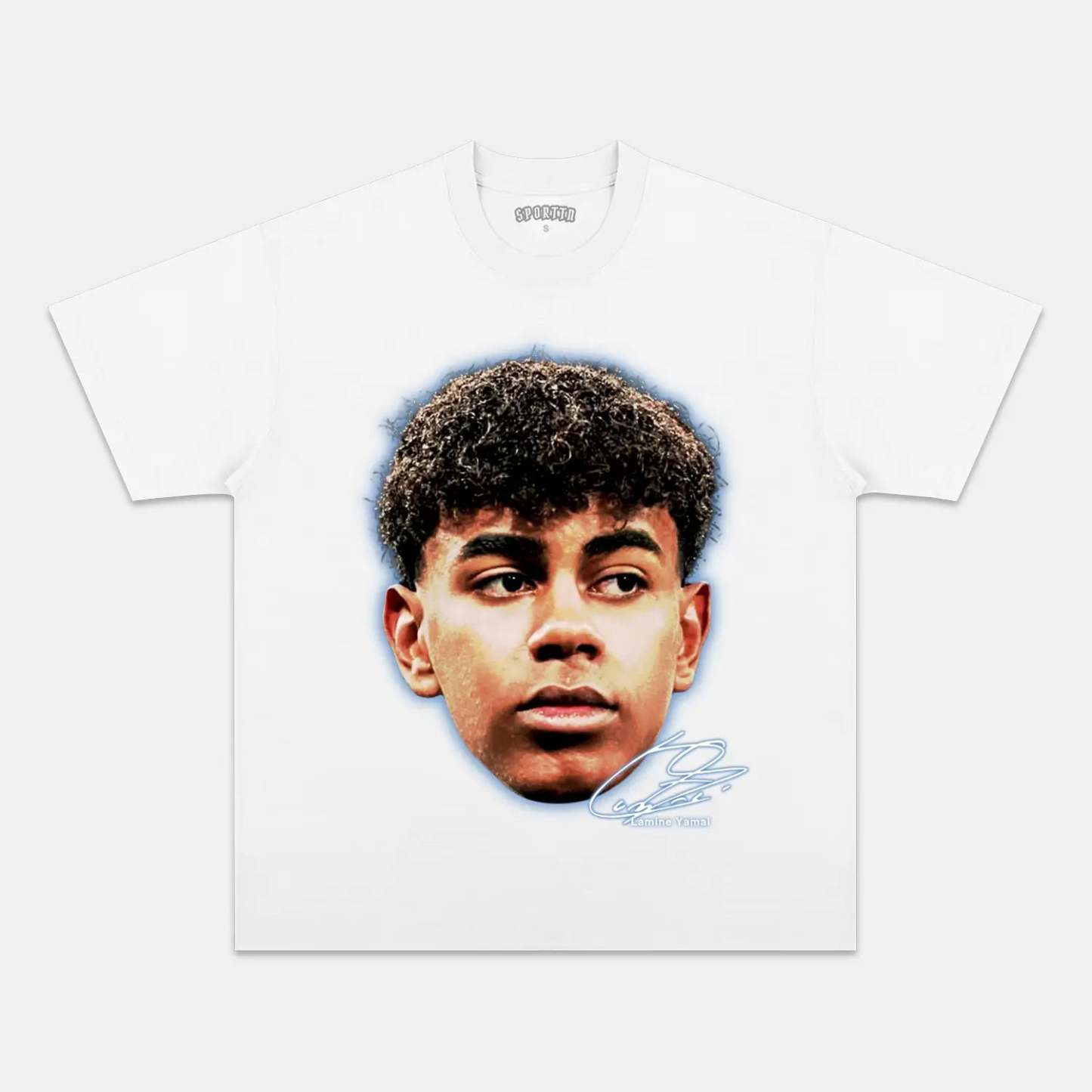Unisex-Adult Ultra Cotton Washed T-Shirt Graphic BIG FACE LAMINE YAMAL TEE 