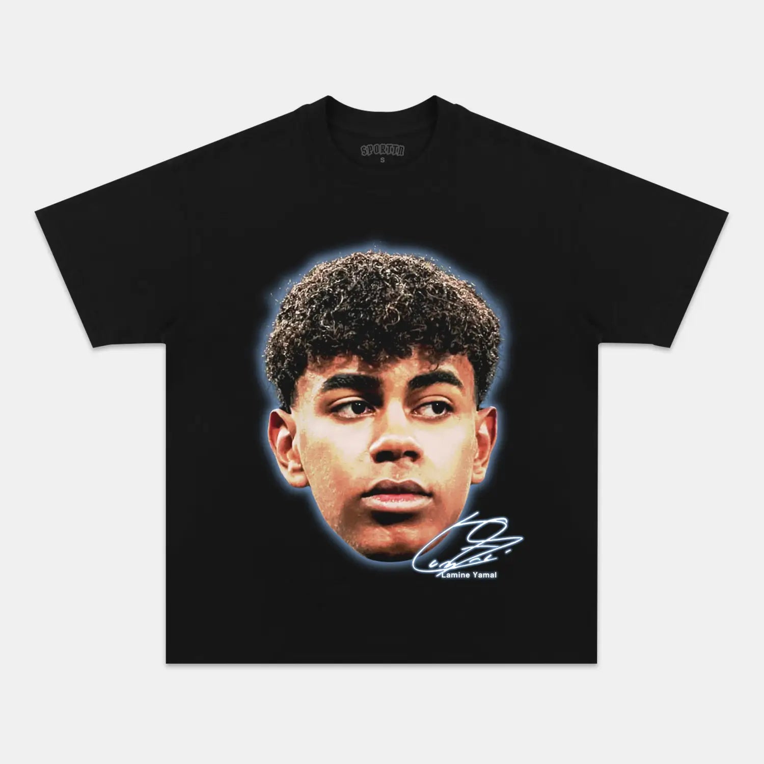 Unisex-Adult Ultra Cotton Washed T-Shirt Graphic BIG FACE LAMINE YAMAL TEE 