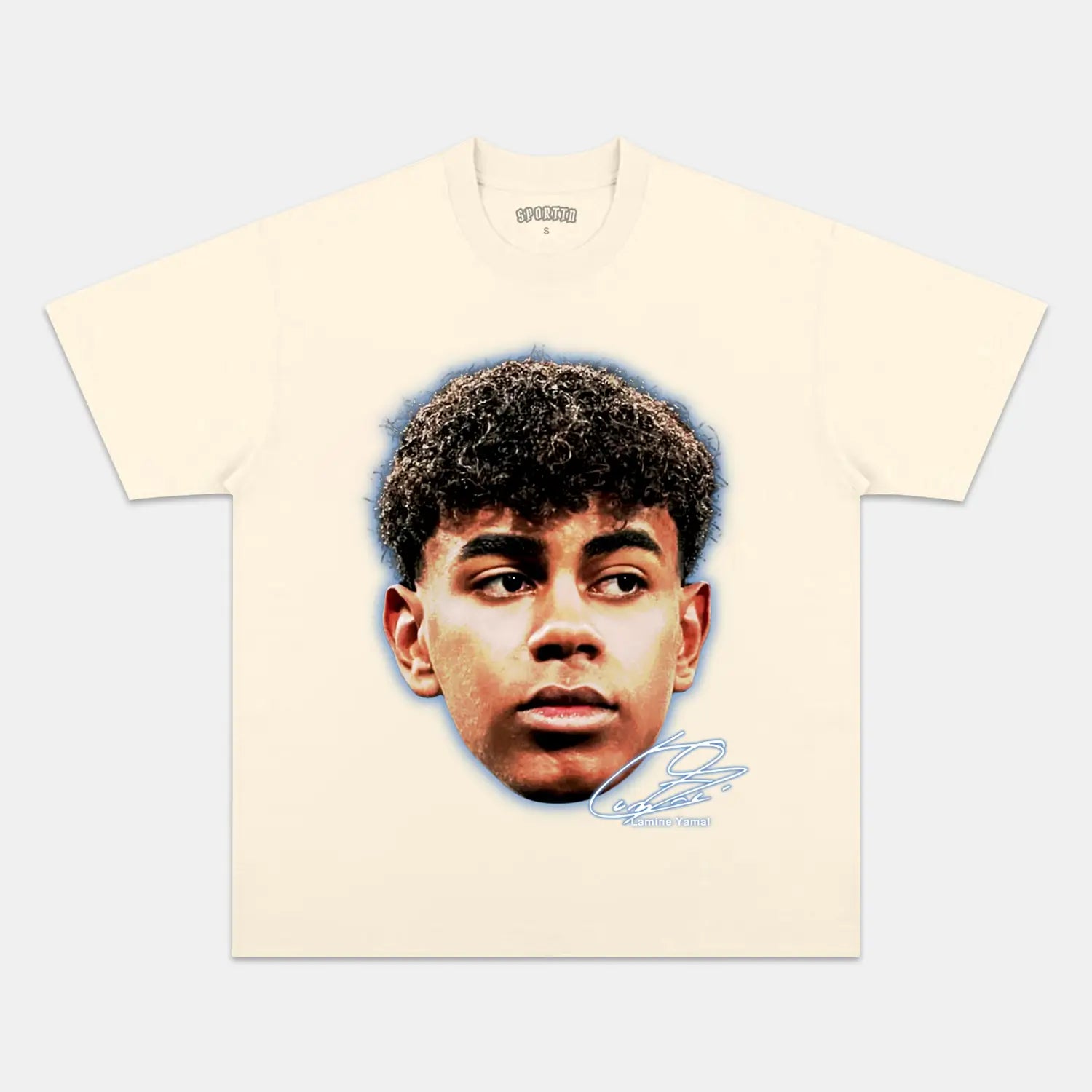Unisex-Adult Ultra Cotton Washed T-Shirt Graphic BIG FACE LAMINE YAMAL TEE 