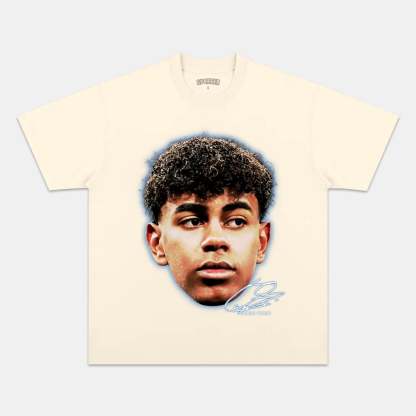 Unisex-Adult Ultra Cotton Washed T-Shirt Graphic BIG FACE LAMINE YAMAL TEE 