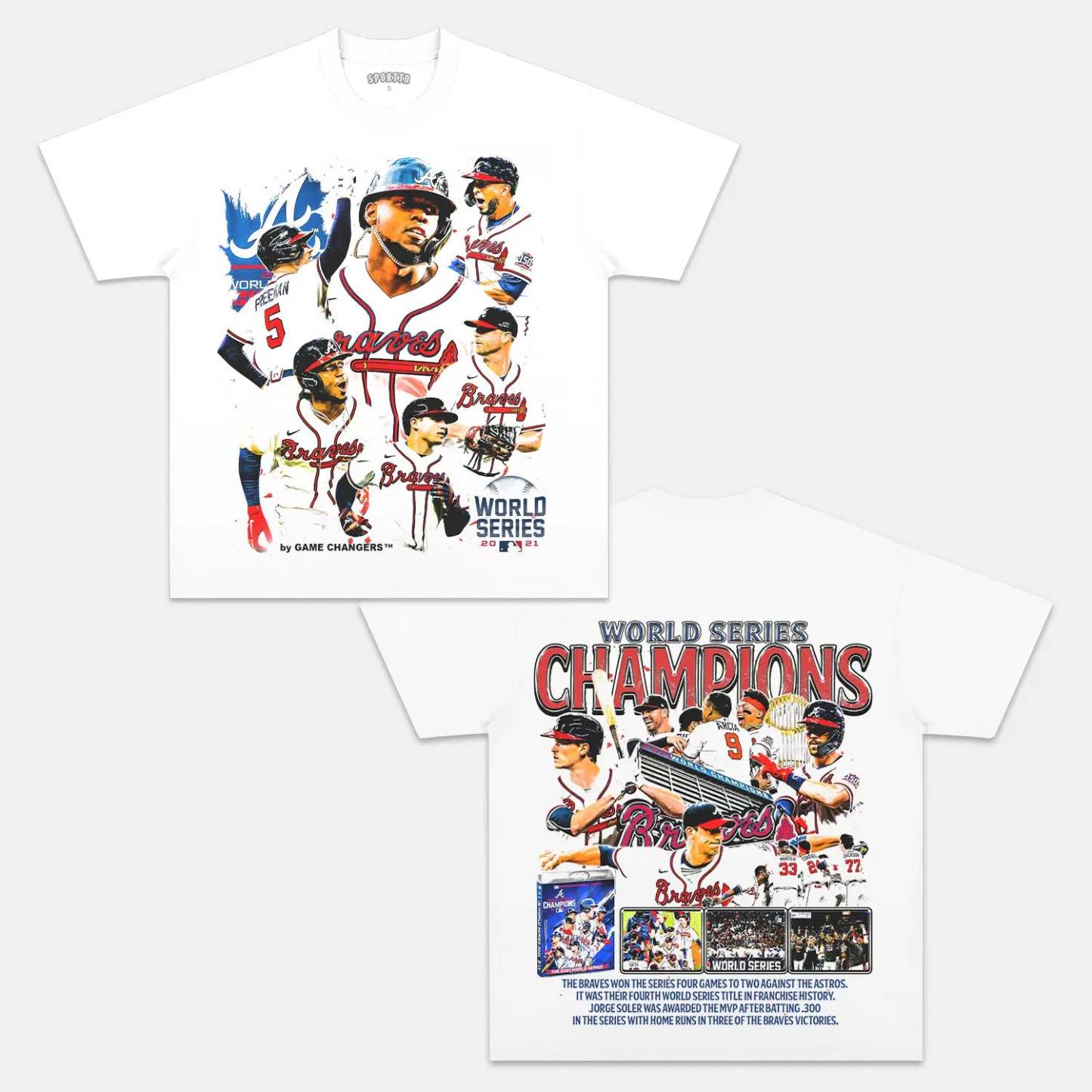 Unisex-Adult Ultra Cotton Washed T-Shirt Graphic  BRAVES TEE 