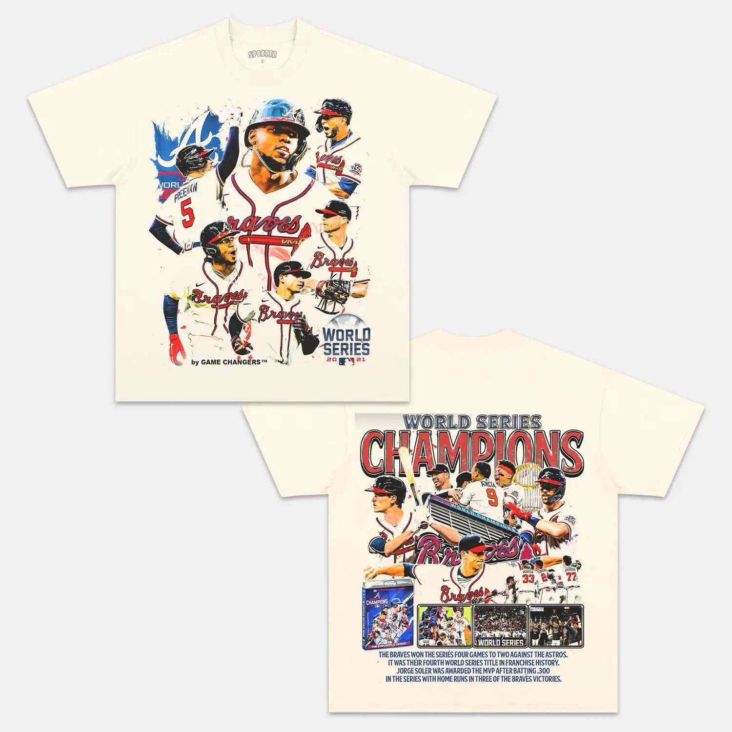 Unisex-Adult Ultra Cotton Washed T-Shirt Graphic BRAVES TEE