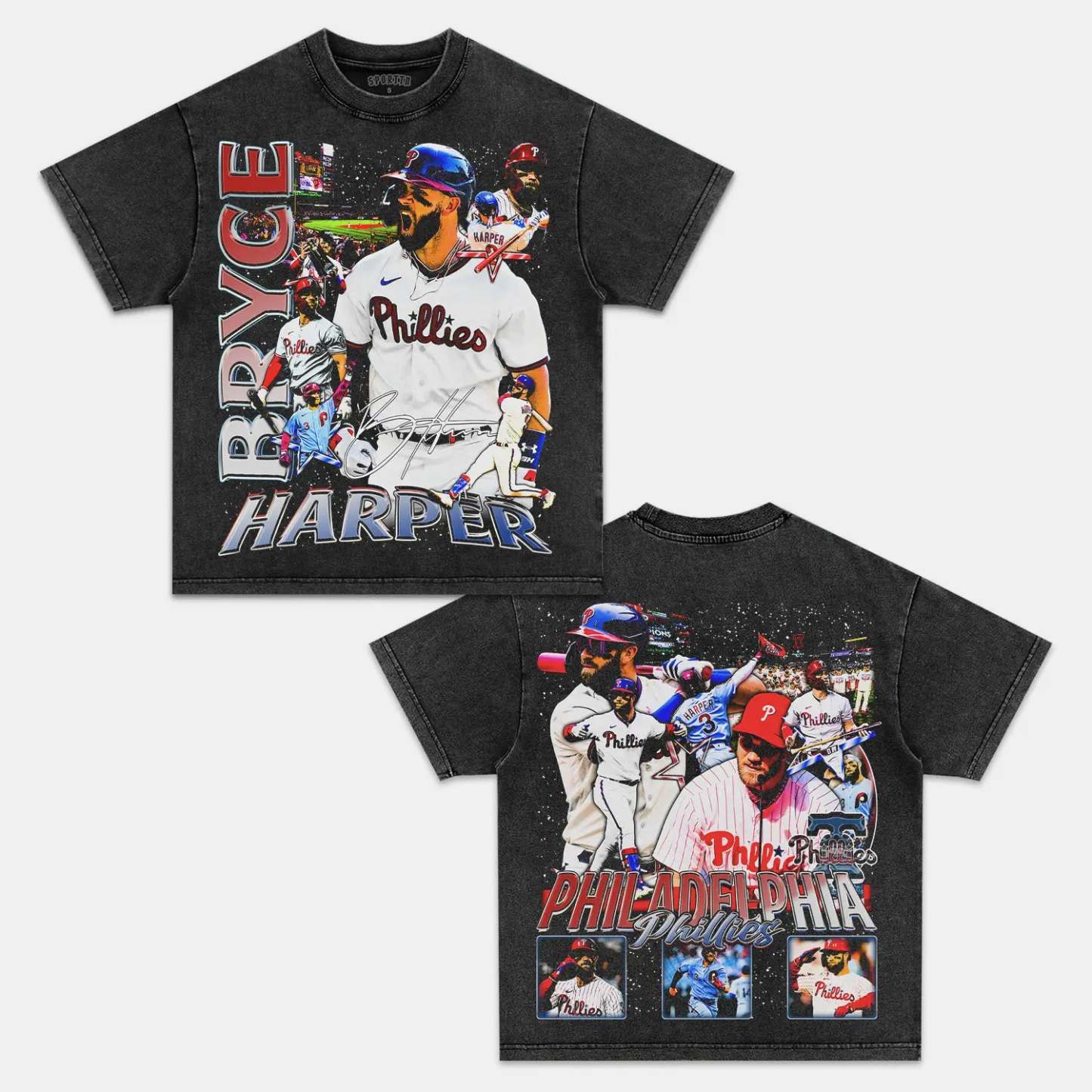 Unisex-Adult Ultra Cotton Washed T-Shirt Graphic BRYCE HARPER TEE