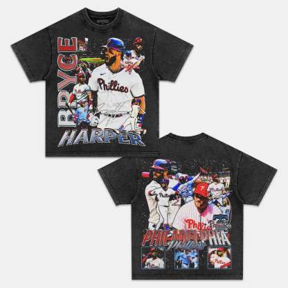 Unisex-Adult Ultra Cotton Washed T-Shirt Graphic BRYCE HARPER TEE 