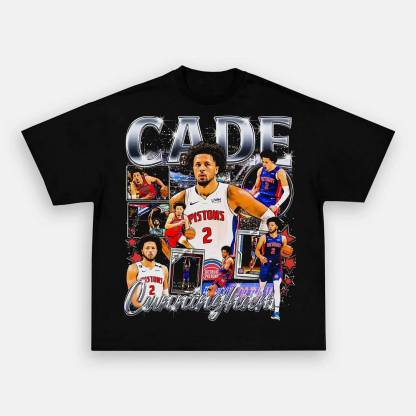 Unisex-Adult Ultra Cotton Washed T-Shirt Graphic  CADE CUNNINGHAM TEE 