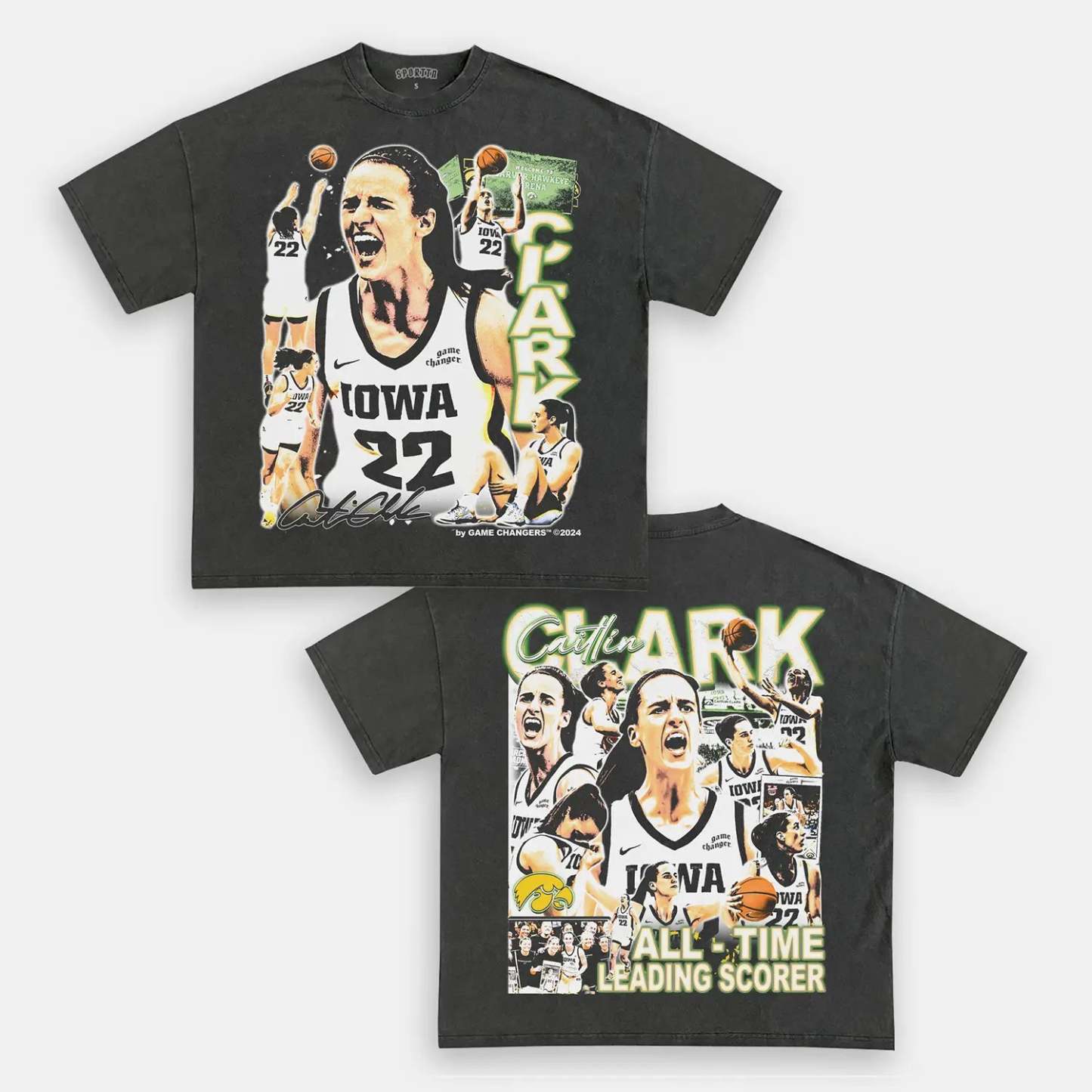 Unisex-Adult Ultra Cotton Washed T-Shirt Graphic CAITLIN CLARK V2 TEE 